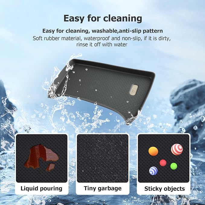 LUWU 2026 Crosstrek Wireless Charging Anti-Slip Mat Compatible with 2024 2025 2026 Crosstrek Accessories Silicone Protective Pad Liner Protective Pad Center Console Phone Charger Liner Mat Black