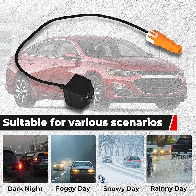 2023 2024 Malibu 1.5L 4 Cylinder Aftermarket Backup Camera, Compatible with Chevrolet, Replaces OE 84543080 42861580, Wide Angle Reverse Rear View Camera