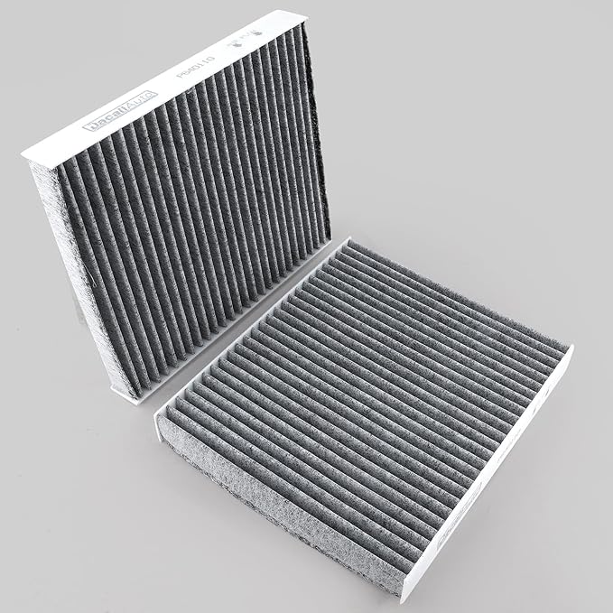 4pcs Activated Carbon Cabin Air Filter Set for Kenworth T660 T680 T800 T880; for International Trucks HV507 HV607 LT625 MV607; for Peterbilt 579 567; Replace X1987001, AF55839, P640110