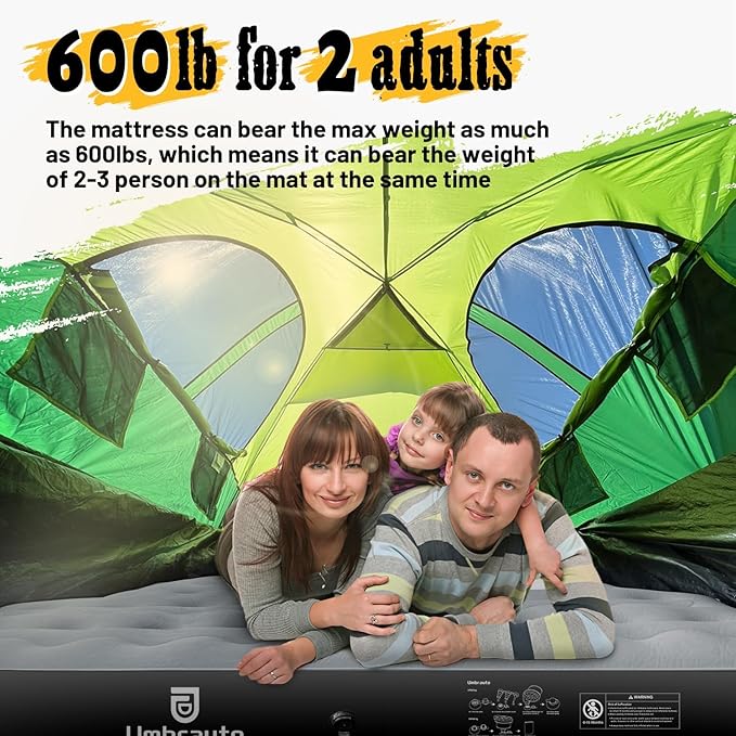 Umbrauto Truck Bed Air Mattress for 6-6.5ft Full Size Short Beds, Inflatable Mattress with Pump, Pick Up Bed Air Mattress for Truck Tent Camping