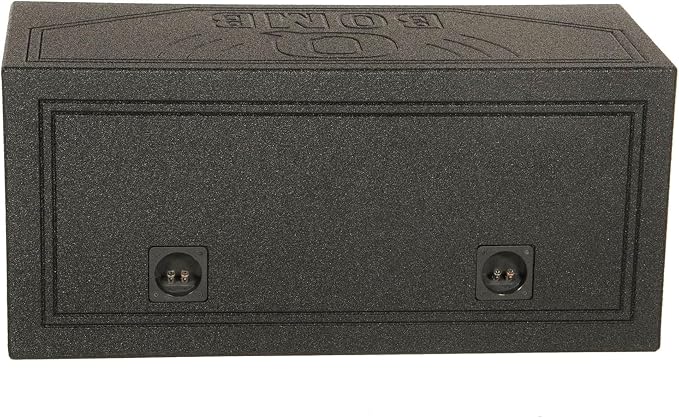 Q Power QBomb QBOMB12S Dual 12" Sealed Port Subwoofer Sub Box w/Bedliner Spray