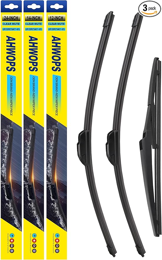 3 Wiper Front and Rear Wiper Blades for Jeep Grand Cherokee 2011-2013, OE Original Style (22″/21″ Front/12″ Rear) For My Car