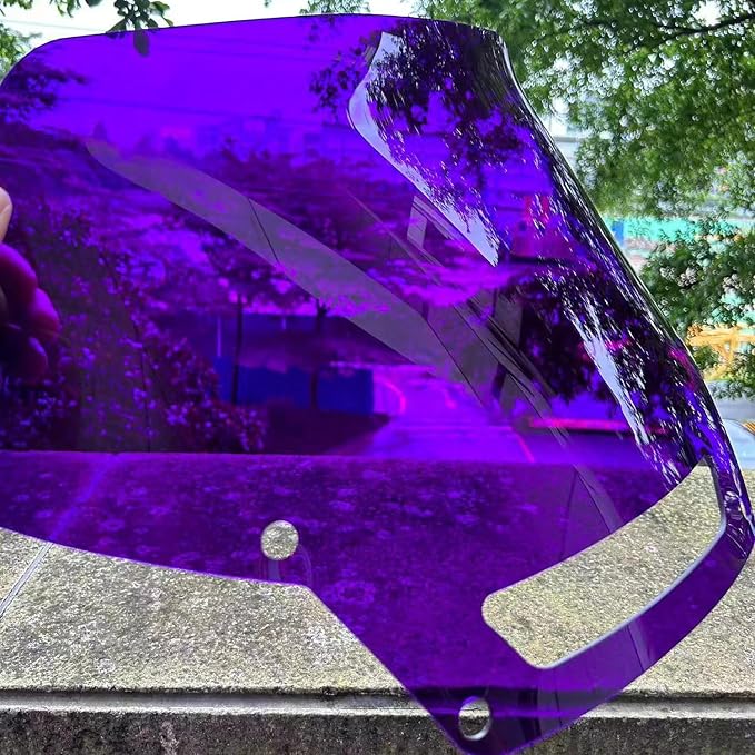 Grape Purple Acrylic PMMA Windshield, Outer Headlight Fairing Windscreen Windshield Compatible with Harley Davidson Low Rider ST, FLXRST FXST 2022-2025 (Purple)
