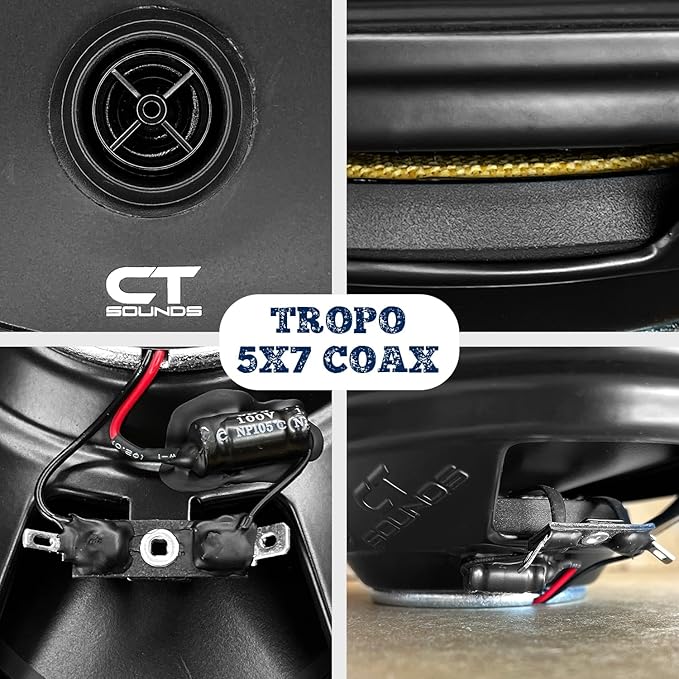 CT Sounds Tropo 5x7” 120 Watt Shallow-Mount Coaxial Car Speakers - Pair