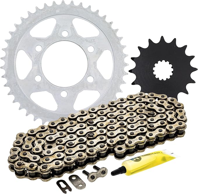 NICHE Drive Sprocket Chain Combo for Suzuki GSXR600 Front 16 Rear 45 Tooth 525HZ Standard 110 Links