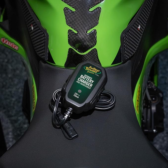 Battery Tender Junior 12V, 750mA Charger and Maintainer: Automatic 12V Powersports for Motorcycle, ATVs, and More - Smarter Than a Trickle Charger - 021-0123