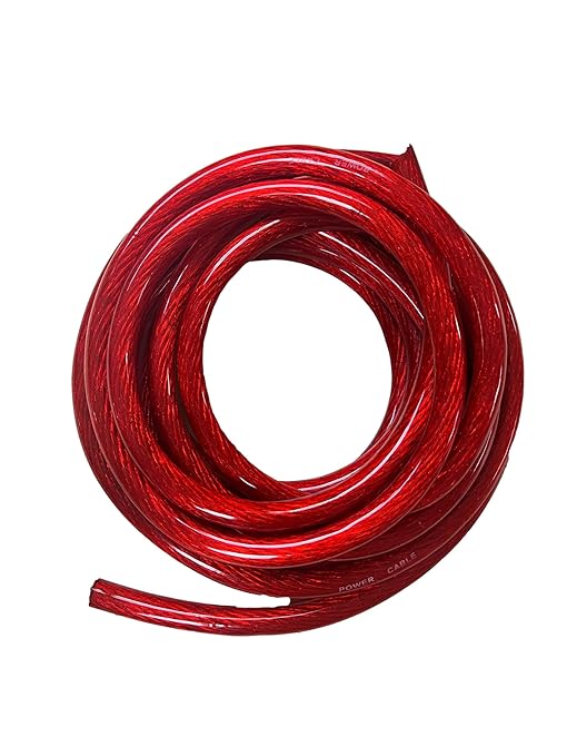 IMC Audio 1/0 Gauge CCA Power Red Wire Cable (50ft Red) Battery Cable Wire, Automotive, Car Audio Speaker Home Stereo System, RV Trailer, Amp Wiring 0 Guage Power Wire Cable 0 Car Audio