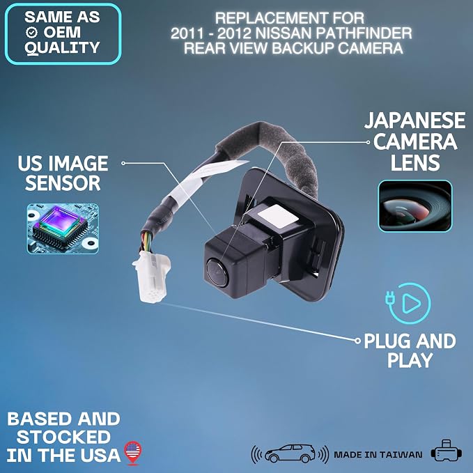 Backup Camera Replaces for 2011-2012 Nissan Pathfinder OE Part # 28442-9CA1A 28442-9CA0A