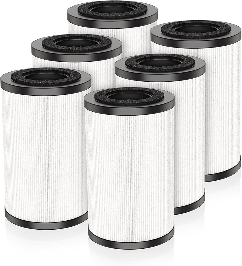 AFP2RF-SP Replacement Filter Compatible with Scosche FrescheAIR Purifier, Fits AFP2-SP & AFP2WT-SP, 3-in-1 Activated Carbon Filter, 6-Pack (Not Compatible with AFP-SP Pro)