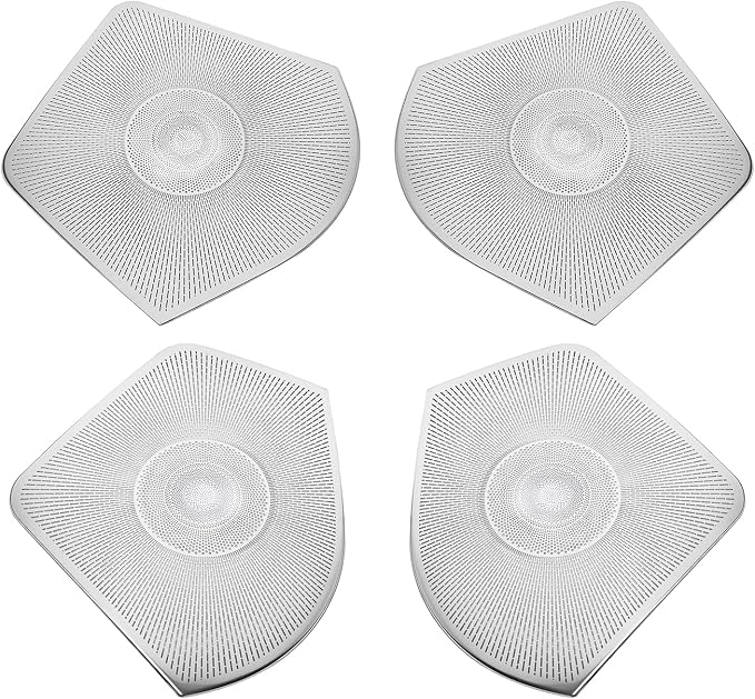 Stainless Steel Car Door Speaker Cover Car Interior Chrome Car Door Speaker Decor Cover Set Compatible with Kia Soul 2020-2025 Accessories (Silver)