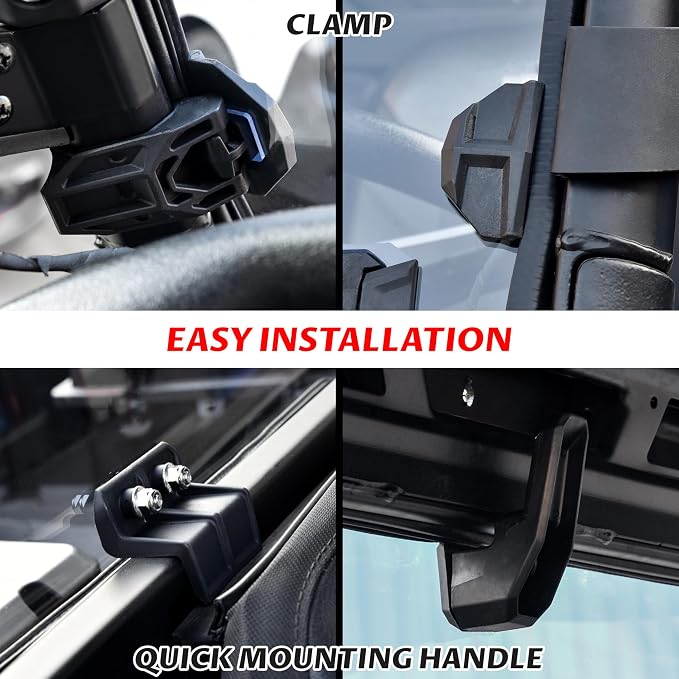 SAUTVS Rear & Front Windshields for Ranger 1000/XP 1000 17-26, Clear Front and Rear Poly Full Windshields Windows for Polaris Ranger XP 1000/Ranger 1000/XP 900/Diesel/Crew 2017-2026 Accessories