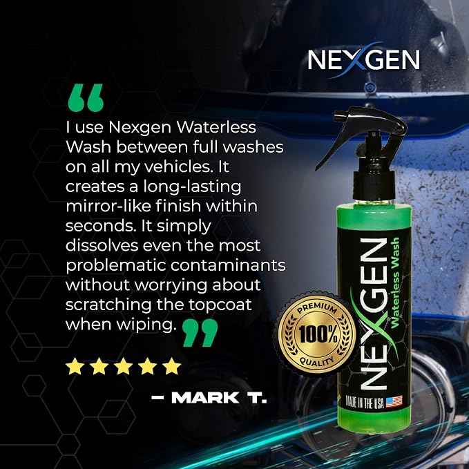 Nexgen Premium Quality Waterless Car wash & Ceramic Spray - Complete Pack for Car wash and Ceramic Coating to Get Unbelievable Shine (8oz)