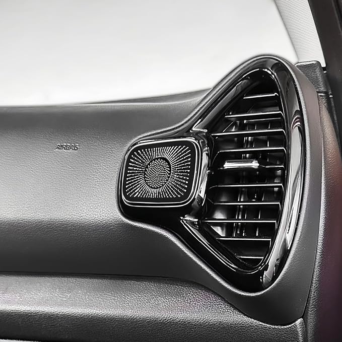 2PCS Dashboard Tweeter Speaker Covers Trim Compatible with Kia Soul 2020-2026 Accessories (Glossy Black)