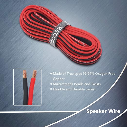 Recoil PCK8 True 8 Gauge 99.99% Oxygen Free Copper Complete Amplifier Wiring Kits, Subwoofer Installation Wiring Wire