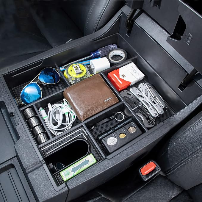 JDMCAR Full Center Console Tray and Dashboard Organizer Compatible with Toyota Tundra 2014-2021