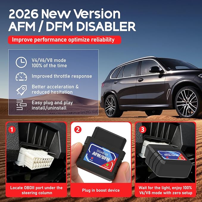 AFM Disabler, Active Fuel Management Delete Disabler Compatible with V6 & V8 GM Motors, AFM/DFM Disabler AFM Disabler 5.3 Silverado, Fit GMC Sierra Yukon Chevy Tahoe Cadillac Escalade 4.3/5.3/6.0/6.2L