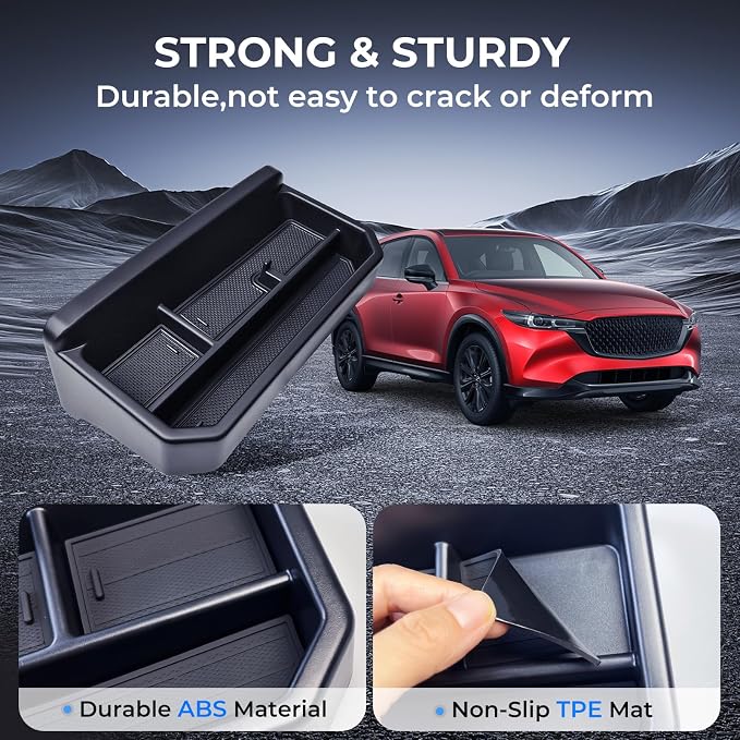 Dashboard Storage Tray Dash Organizer for Mazda CX5 2025 2024 2023 2022 (Only for 10.25-inch Screen,Not for 2026+), Interior Accessories Behind Screen Storage Box for 2022-2025 CX-5, Black