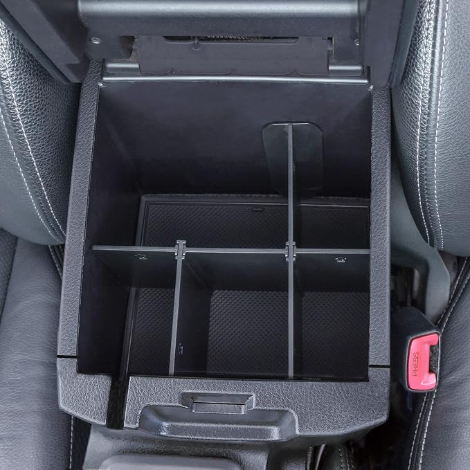 JKCOVER Center Console Armrest Dividers Organizer and Premium Center Console Cover Compatible with Toyota Tacoma 2016 2017 2018 2019 2020 2021 2022 2023 Accessories