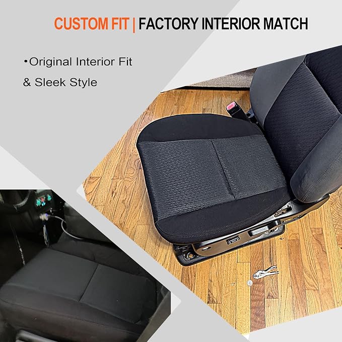 GXARTS Cloth Front Driver Bottom Replacement Seat Cover & Foam Cushion Fit for Chevy Silverado Tahoe Suburban Avalanche GMC Yukon Sierra 1500 2500HD 3500HD 2007 2008 2009 2010 2011 2012 2013 2014
