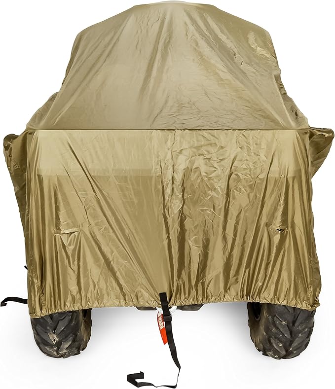 Black Boar ATV Cover - Features Waterproof Polyurethane Coating for Protection Against The Weather - Sewn-in Straps & Buckles - Olive, Large Up to 450cc (66018)
