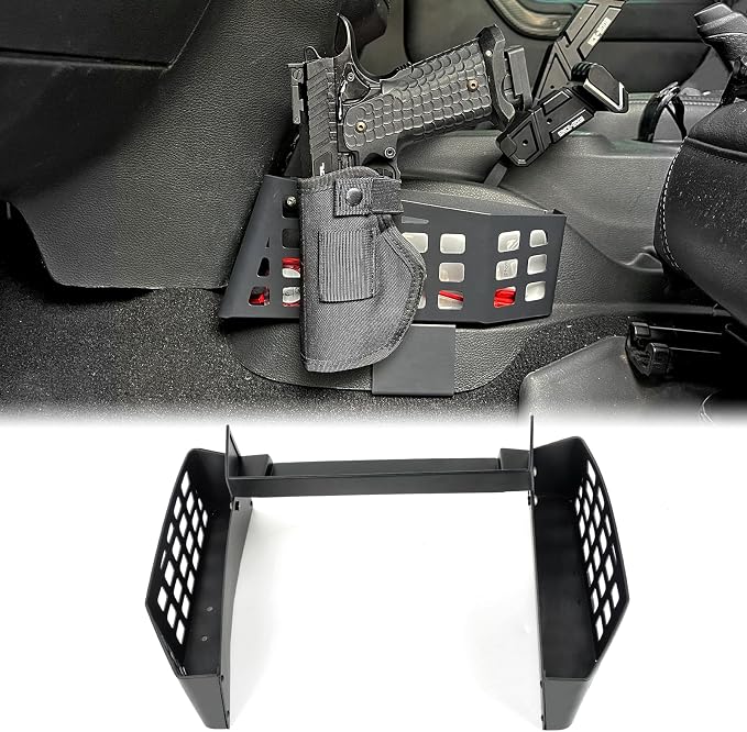 MAIKER Upgrade JK Metal Gear Shift Storage Box Center Console Hanging Box Gear Tray Compatible with 2011-2018 Jeep Wrangler JK JKU 4-door, Tactical Style
