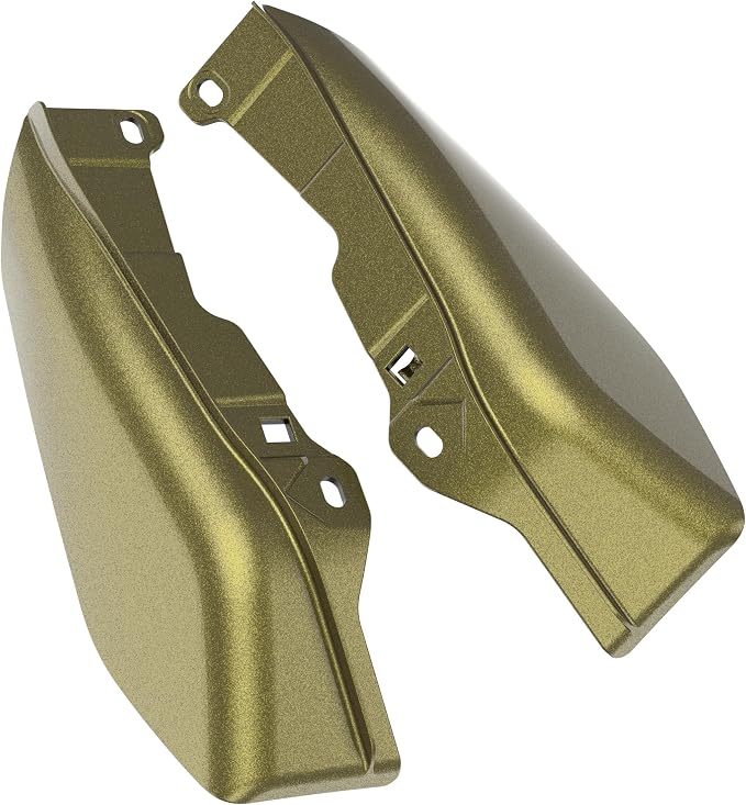 Color - Matched Mid Frame Air Deflectors Heat Shield, Perfectly Fit for Harley Touring Models 2009-2026 Olive Gold