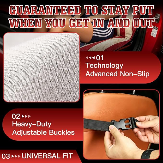 American Flag Car Seat Cover Towel, Waterproof Sweat Protector for Gym Post-Workout & Beach, Universal Fit for Sedans SUV Minivan, Machine Washable Non-Slip Bucket Seat Mat - 1 Pack