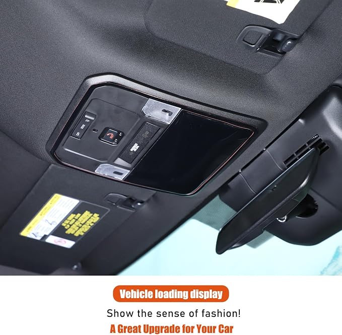 Daeiclru Front Reading Light Trim Panel Cover Compatible with Toyota Tacoma 2024 2025, Roof Reading Light Lamp Trim Cover Interior Decorative Accessories (Glossy Black)