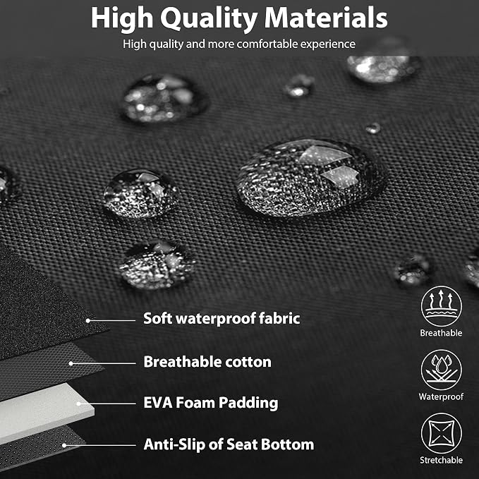 CAR PASS Neoprene Back Seat Cover, Universal Waterproof Bench Rear Seat Cover Universal Wetsuit Car Seat Cover Fit 95% Automotive Interior Covers for Cars Sedans SUVs (Rear,All Black)