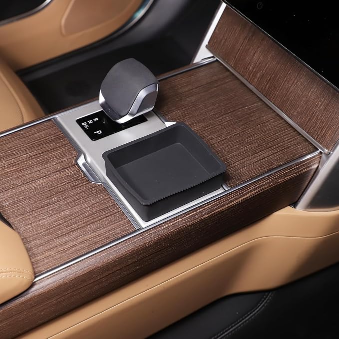 Gear Shift Storage Box Compatible with Land Rover Range Rover Vogue L460 2024 2025 2026 Center Console Gear Shift Panel Silicone Storage Box Organizer Tray 1PCS
