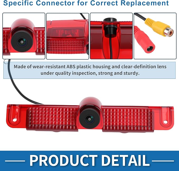 Brake Light Rear View Backup Camera for Chevrolet Express for GMC Savana 1500 2500 3500 2003-2019 Park Assist Reverse Camera Replacement