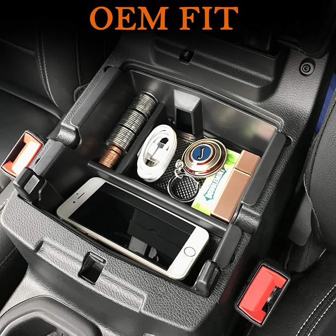JKCOVER Center Console Gear Shift Organizer Tray and Armrest Organizer Tray Compatible with Jeep Wrangler JL/JLU 2018 2019 2020 2021 2022 and Gladiator JT Truck 2020 2021 2022 Organizer Accessories