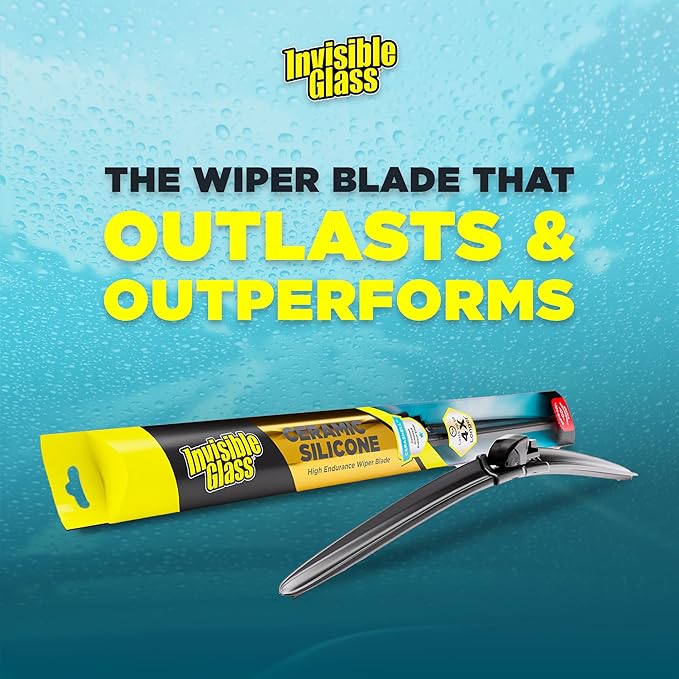 Invisible Glass CSB20 Ceramic Silicone 20" Premium All-Season Windshield Wiper Blade – Automotive Replacement Beam Blade with HydroGuard Water Repellent Coating for Quiet, Streak-Free Performance