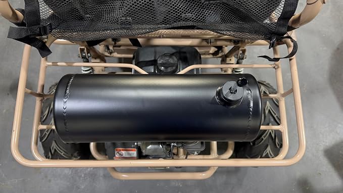 Black Gas Tank Fuel Tank Aluminum Cylinder 6 x 18" Center Fill 2 Gallon minibike gas fuel tank For Golf Cart ,Motorcycle ,Dune Buggy ,mini bike ,go kart