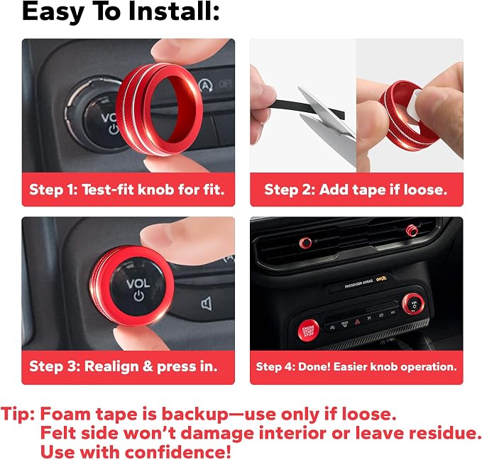 for 2025-2026 Ford Bronco Sport Accessories (Not for Bronco) 9PCS Aluminum Alloy Knob Cover Trim Set for Push Start, Volume, Air Vent Tabs, Headlight & Gear Shift Knob (Red)