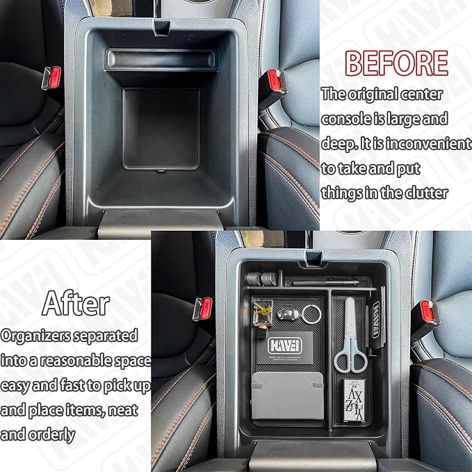 HGWEI Center Console Shifter Organizer Compatible with Honda Pilot 2023 2024 2025 and 2026 Passport Interior Accessories Armrest Storage Box Gear Shift Tray Compartment Divider