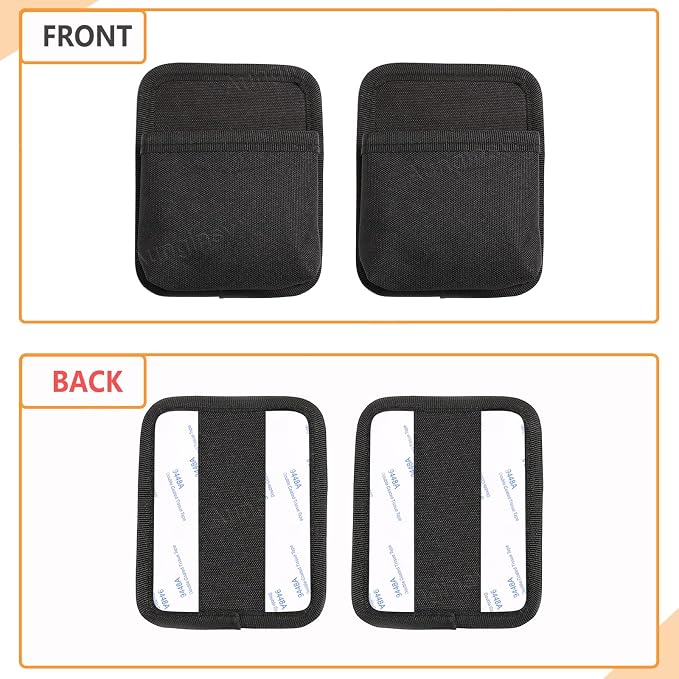 2Pcs Dashboard Side Air Vent Outlet Storage Bag Compatible with Toyota FJ Cruiser 2007-2021, Center Console Multifunction Organizer Tray Pouch Box for Phone/Coin/Key/Card Storage Expansion Accessories