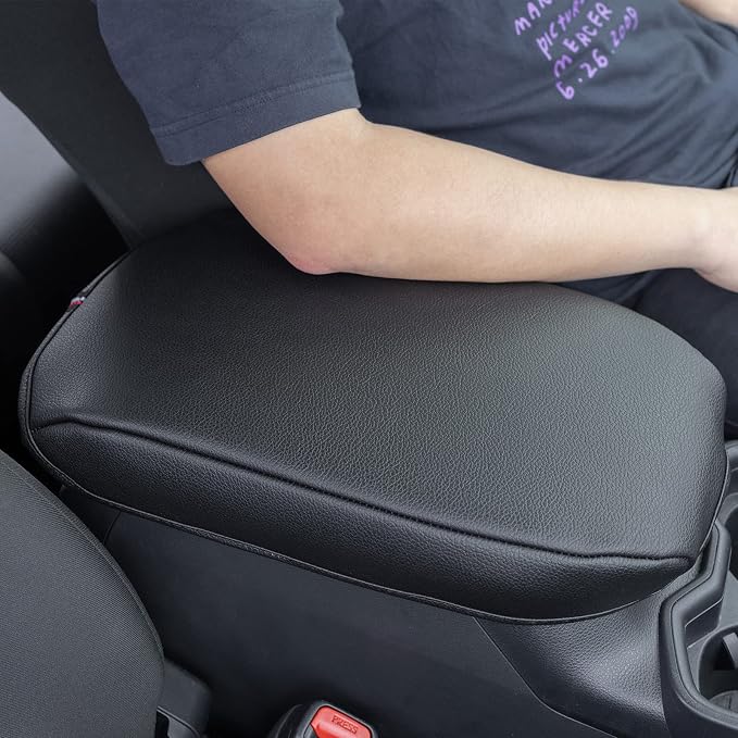 JDMCAR Center Console Tray Organizer (Blue Trim) and Center Console Cushion Compatible with RAV4 2022 2021 2020 2019 Accessories