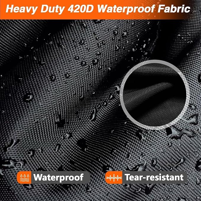 EVRBUL Motorcycle Cover Compatible with Harley Davidson Touring Models Road Glide Road King Electric Glide Heritage Classic Heavy Duty 420D Waterproof Outdoor Motor Sun Cover Protection