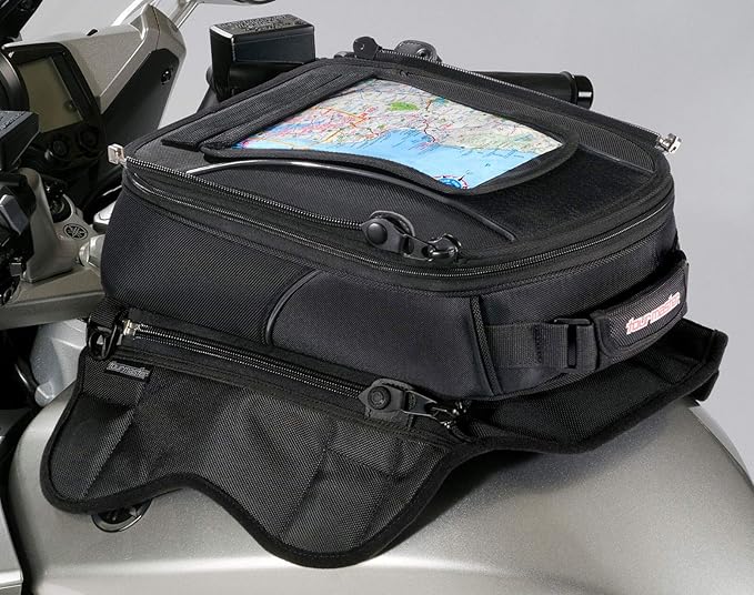 Tour Master Elite Strap Mount Tri-Bag Motorcycle Tank Bag - Black/One Size