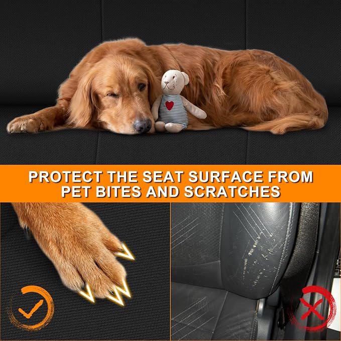 Seat Covers Compatible with 2010-2025 Chevy Express Front Bucket Seats with Opening for Grab Handle on Passenger Side Backrest, NOT for RV Seats (Black, 2010-2024 Express Front (Knitted))