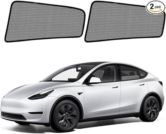 Model Y Specific Side Window Sun Shades, 2020-2025 Rear Vehicle Interior Shade for Baby Mesh Covers, Breathable, UV Protection and Heat Insulation (Model Y(2020-2025Not Juniper)), Rear Side-2pcs