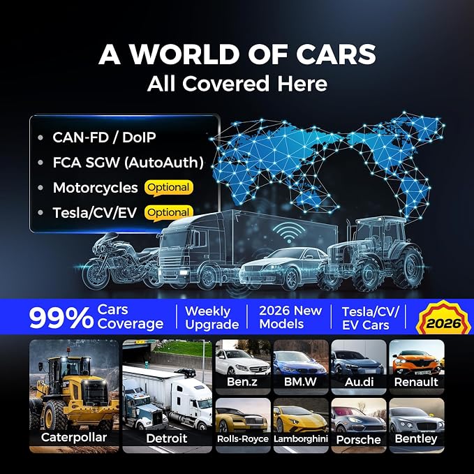 2026 NEW LAUNCH X431 PROS V5.0 Bidirectional Scan Tool, Free Update, ECU Online Coding, CANFD&DOIP, FCA AutoAuth, V.A.G Guide, 37+ Reset for All Cars, OEM Full System Car Scanner