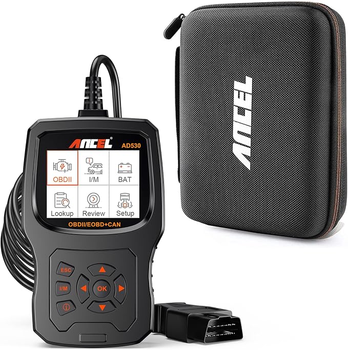ANCEL AD530 Vehicle OBD2 Scanner with ANCEL Protective Case Storage Bag