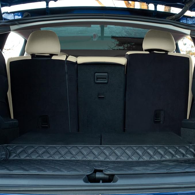 FH Group Custom Fit Car Seat Covers Specifically Made for 2020-2025 Tesla Model Y Ultraflex Neoprene Water Resistant Automotive Seat Covers - Rear Set Solid Beige