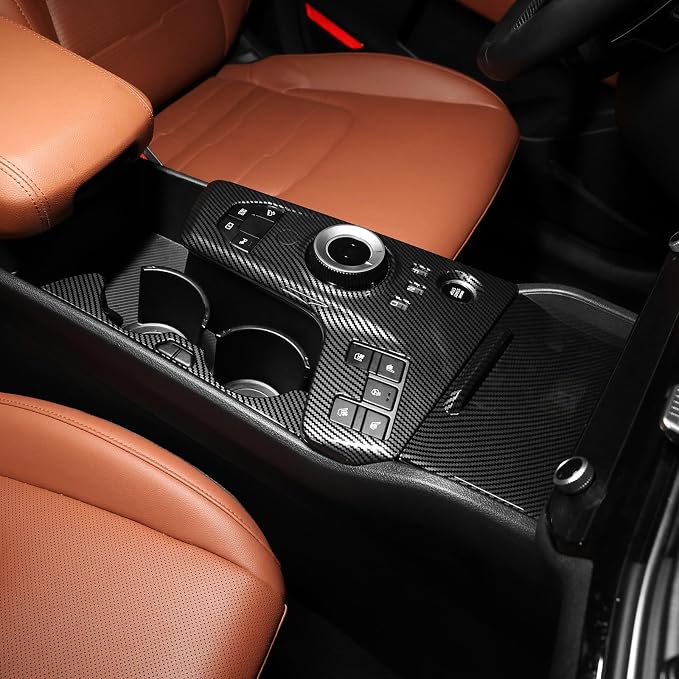 YOUTOOCAR Automatic Gear Shift Panel Covers Interior Trim Compatible with Kia Sportage 2026 Accessories (Carbon Fiber Pattern, Without Fingerprint)