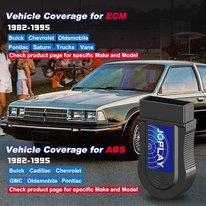 JOPLAY OBD1 Scanner and Code Reader ONLY Compatible with GM 1982-1995 Vehicles, ECM ABS Diagnostic Scan Tool with Instructions in English, Spanish, and French (Blueblack)