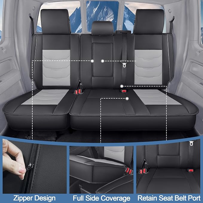 for Ford 2025 2026 F150 Seat Covers 2009-2026 F250 F350 F450 2017-2026 Premium Handmade Leather Waterproof Fits Not Only SuperCrew Lightning King Ranch Platinum Tremor SVT Raptor