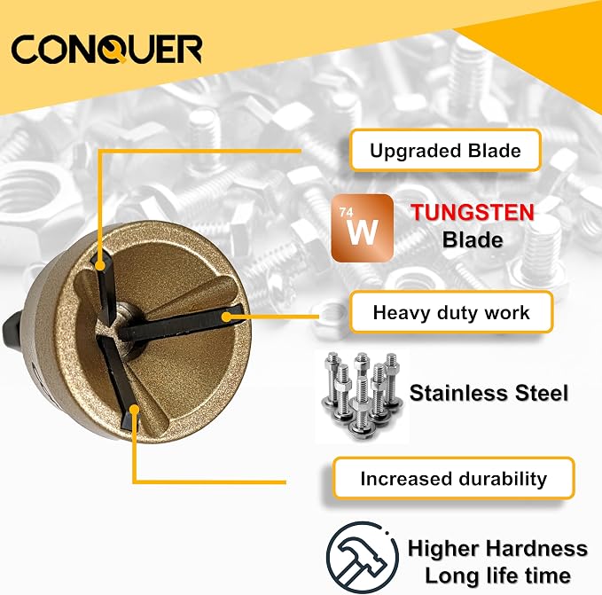 CONQUER Precision Tool Set Bundle: Magnetic Socket Extension Set + Tungsten Blade Deburring External Chamfer Tool