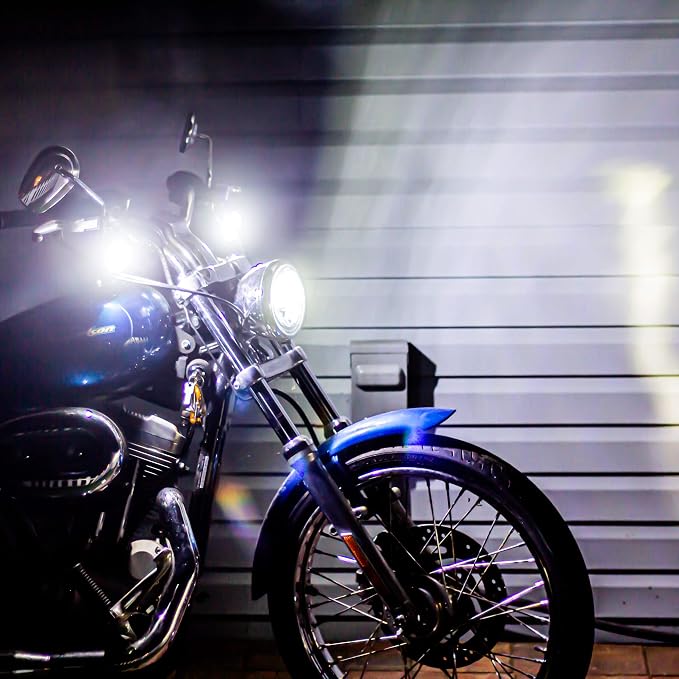 Eagle Lights Generation II Midnight Edition Front 2 Inch LED Turn Signals with White Running Lights Compatible with Harley Davidson Motorcycles - Includes Clear Lenses / 1157 Base
